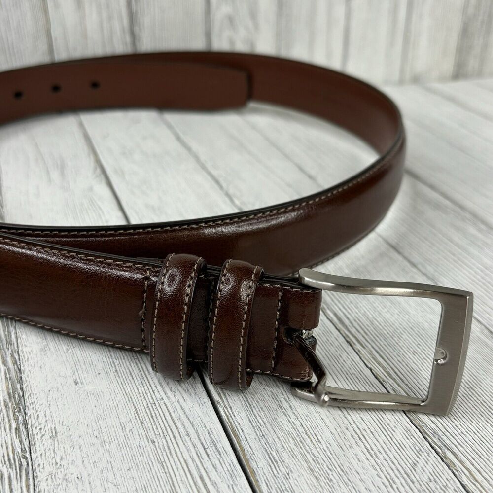 Perry Ellis Portfolio Men's 42 Brown‎ Dress Belt 42/105 Cowhide Leather BP35150